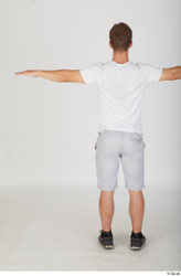 Whole Body Man T poses White Casual Slim Standing Street photo references